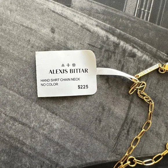 Alexis Bittar Hand charm holder chain necklace NWT - Picture 5 of 5